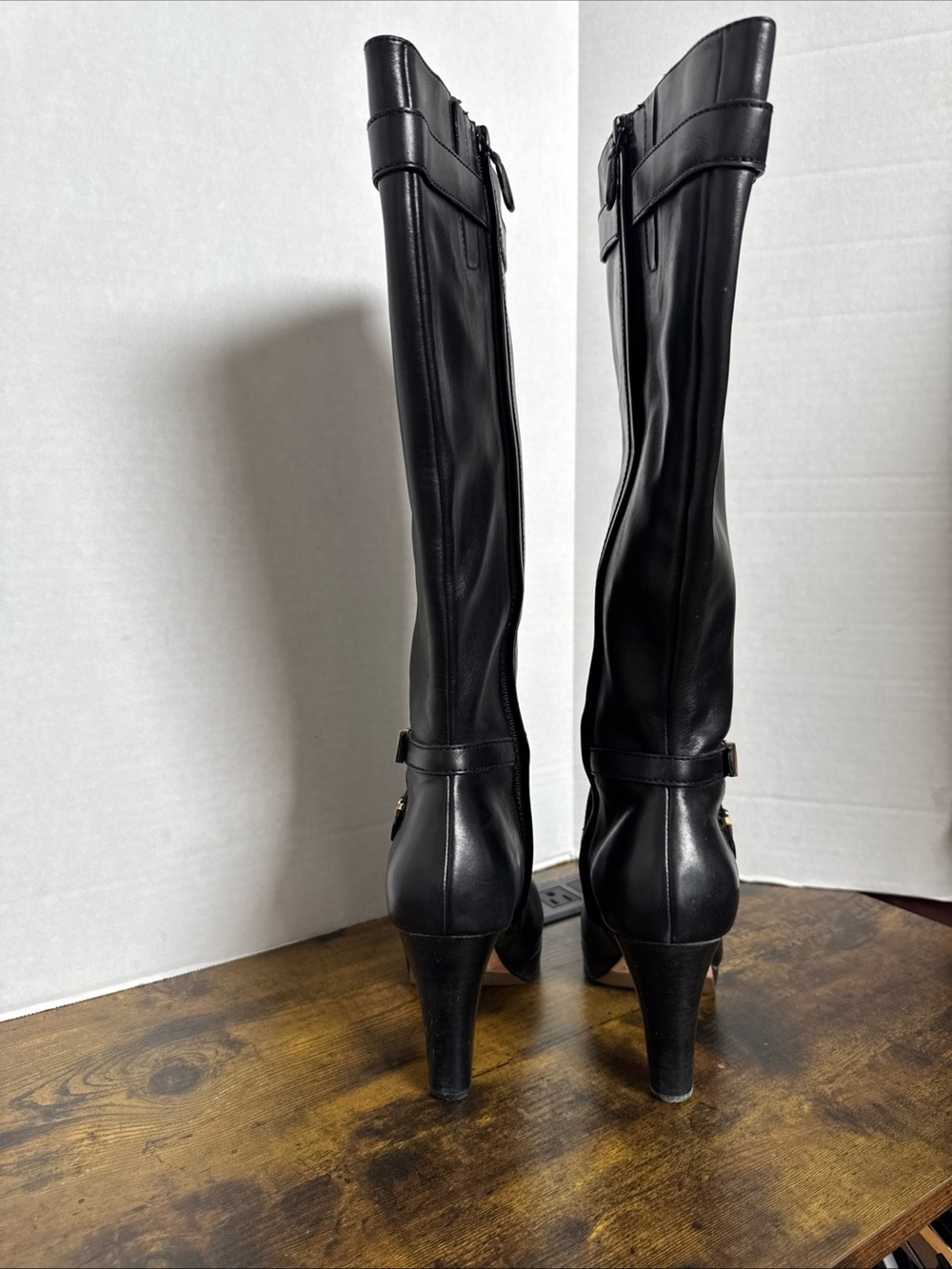 Cole Haan Nike Air Tall Black Women's Platform High-Heel Boots US 8B EXCELLENT - Picture 9 of 12